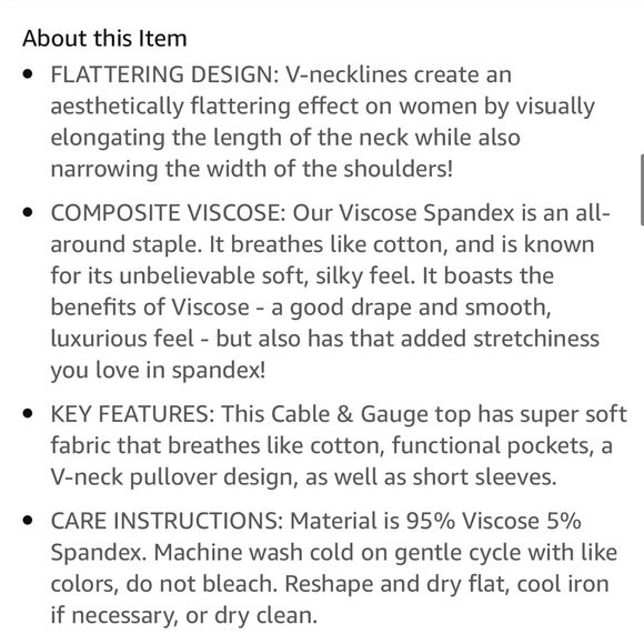 CABLE & GAUGE Pocket Tee Shirt V Neck Short Sleeve Boysenberry Small Women’s - Picture 11 of 16